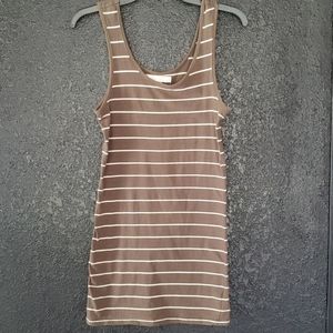 Olive w/ white stripes bodycon mini dress